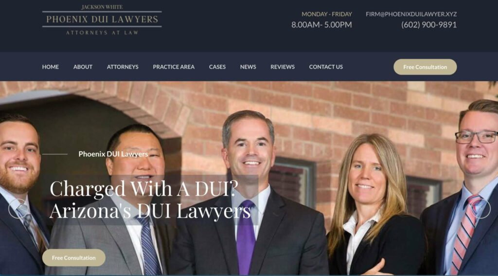 Jackson White Phoenix DUI Lawyers' Homepage