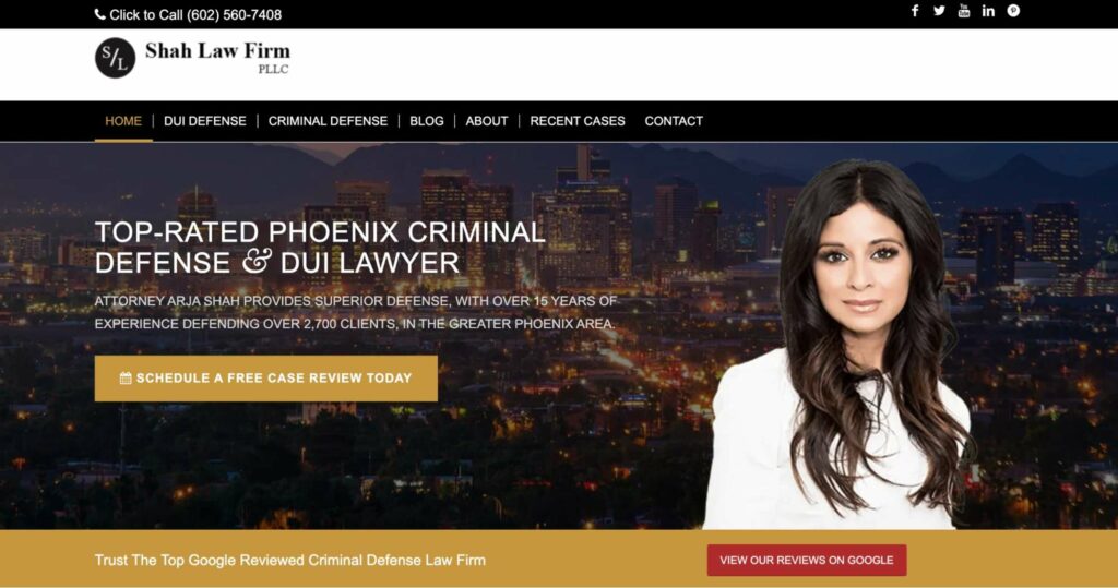 Shah Law Firm, PLLC's Homepage