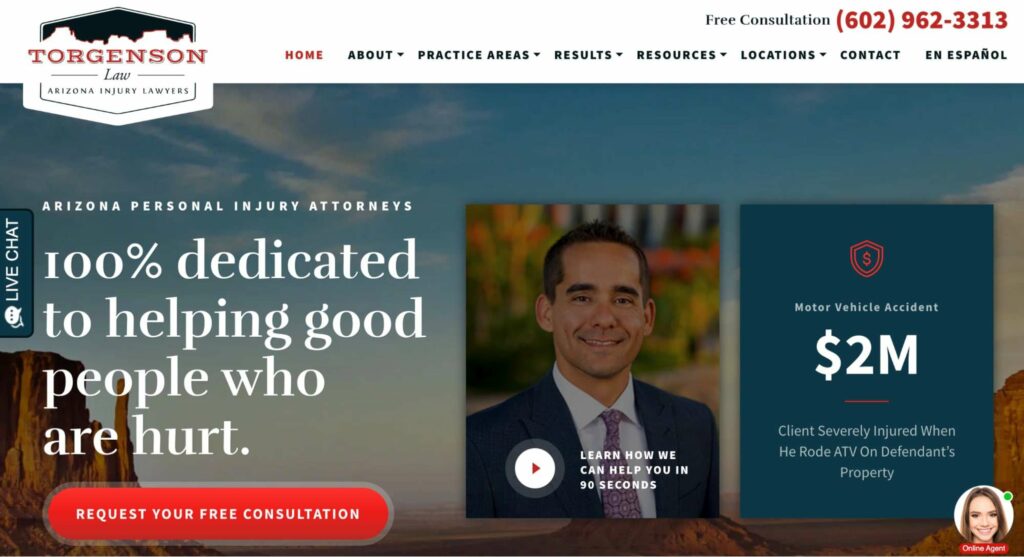 Torgenson Law Arizona Injury Lawyers' Homepage
