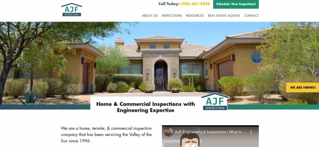 AJF Inspections & Engineering Homepage