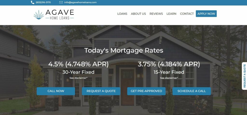 Agave Home Loans Homepage