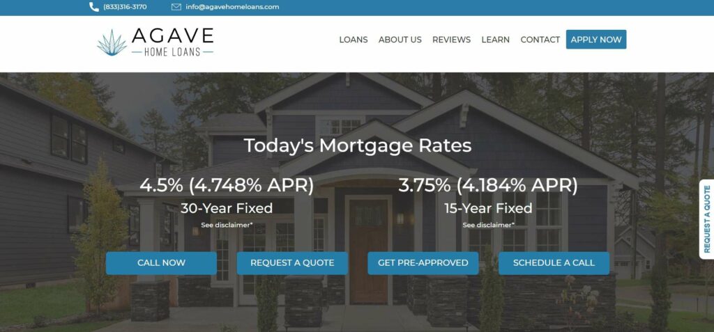 Agave Home Loans Homepage