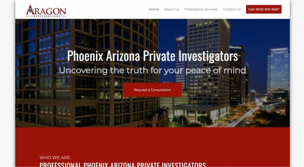 Aragon Investigations Homepage