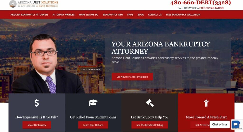 Arizona Debt Solutions Bankruptcy PLLC Homepage