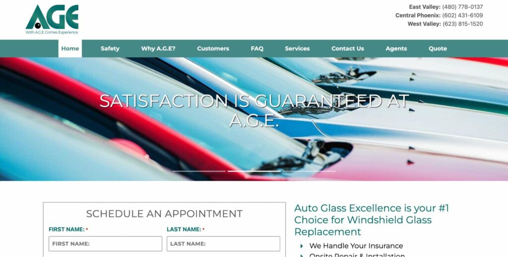 Auto Glass Excellence Homepage