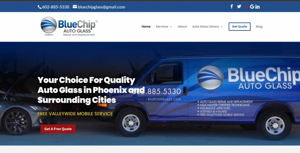 Blue Chip Auto Glass Homepage