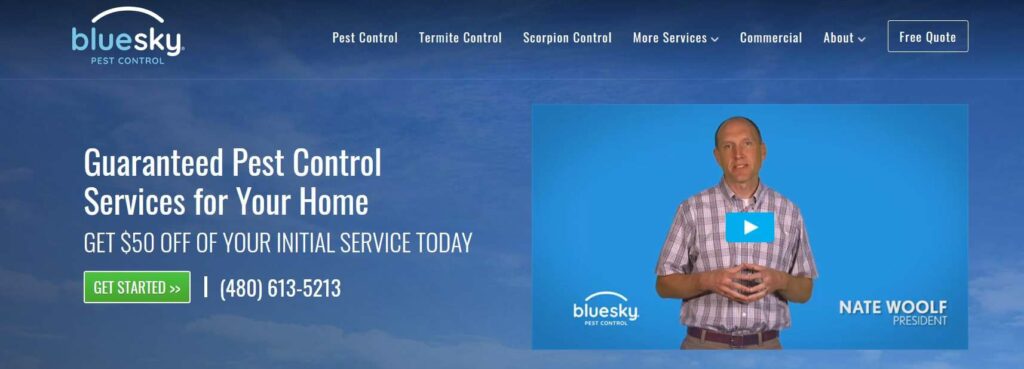 Blue Sky Pest Control Homepage