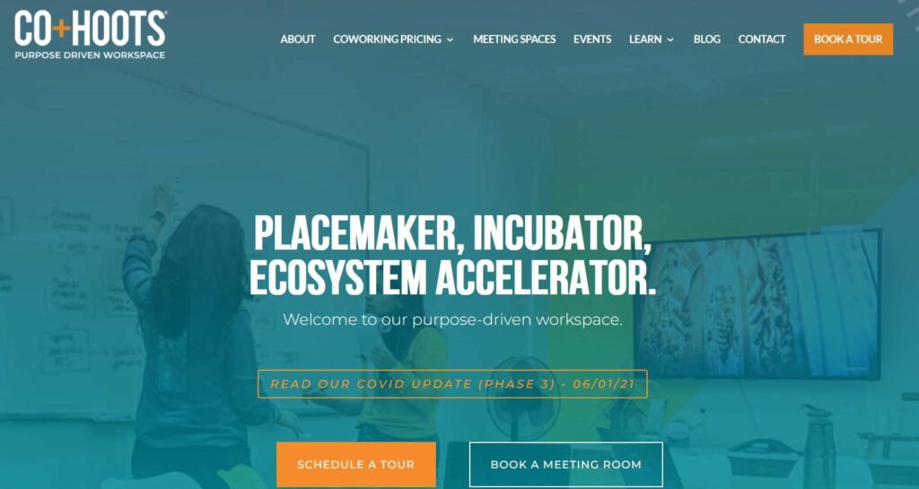 CO+HOOTS Coworking Homepage