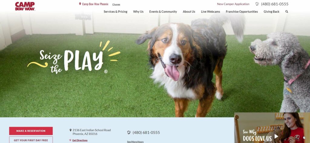 Camp Bow Wow Homepage