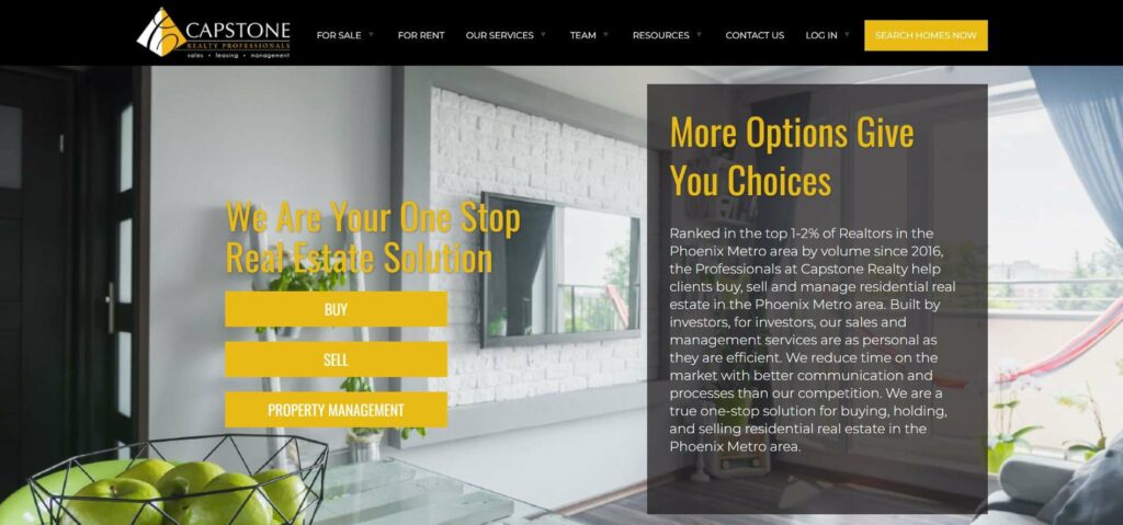 Capstone Realty Homepage