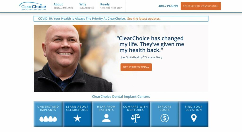 ClearChoice Dental Implant Cente Homepage