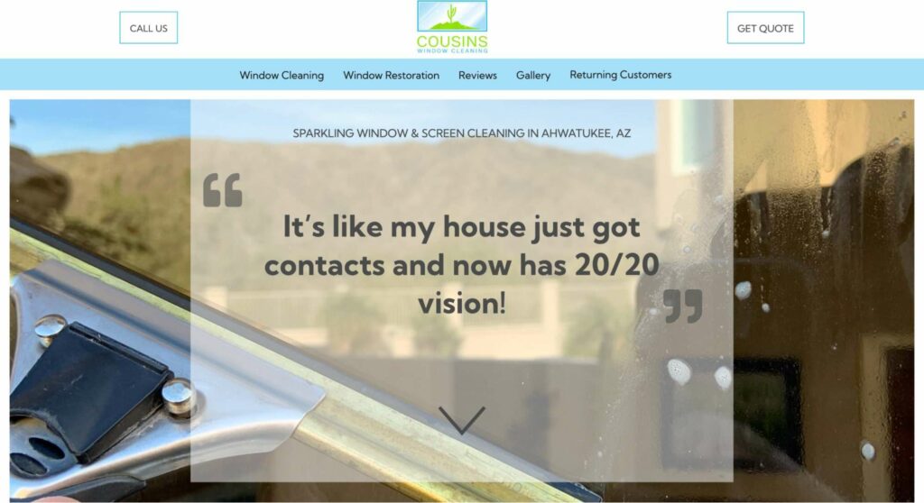Cousin's Window Cleaning Homepage