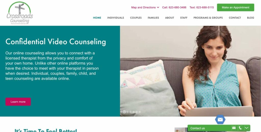 Crossroads Counseling North Phoenix & Anthem Office Homepage
