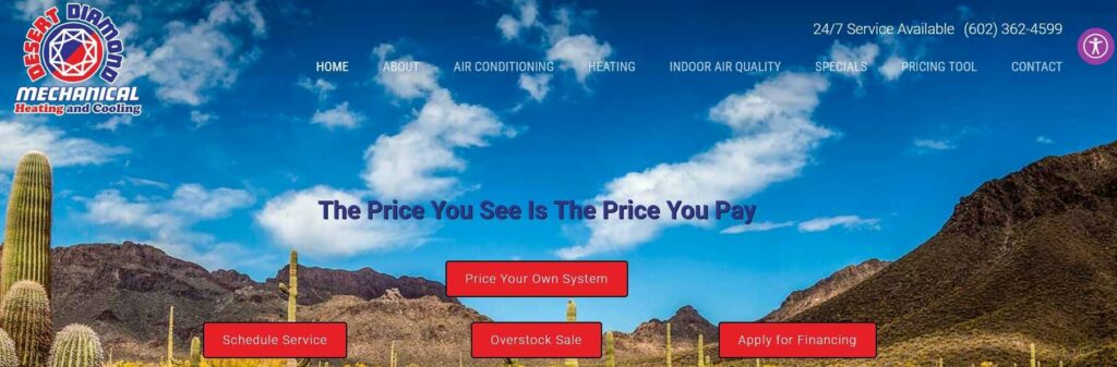 Desert Diamond Mechanical Heating & Air Conditioning Homepage