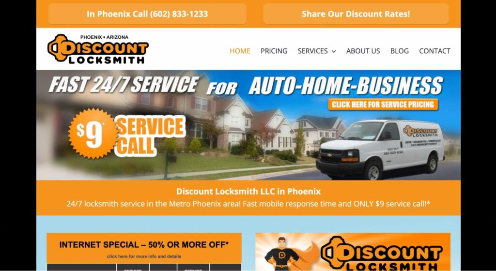 Discount Locksmith LLC Homepagae