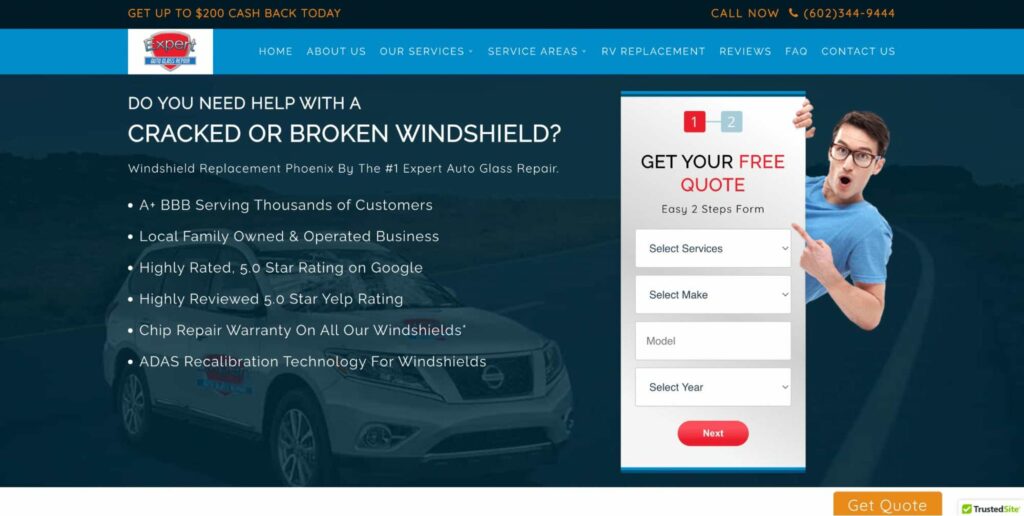 Expert Auto Glass Repair Homepage