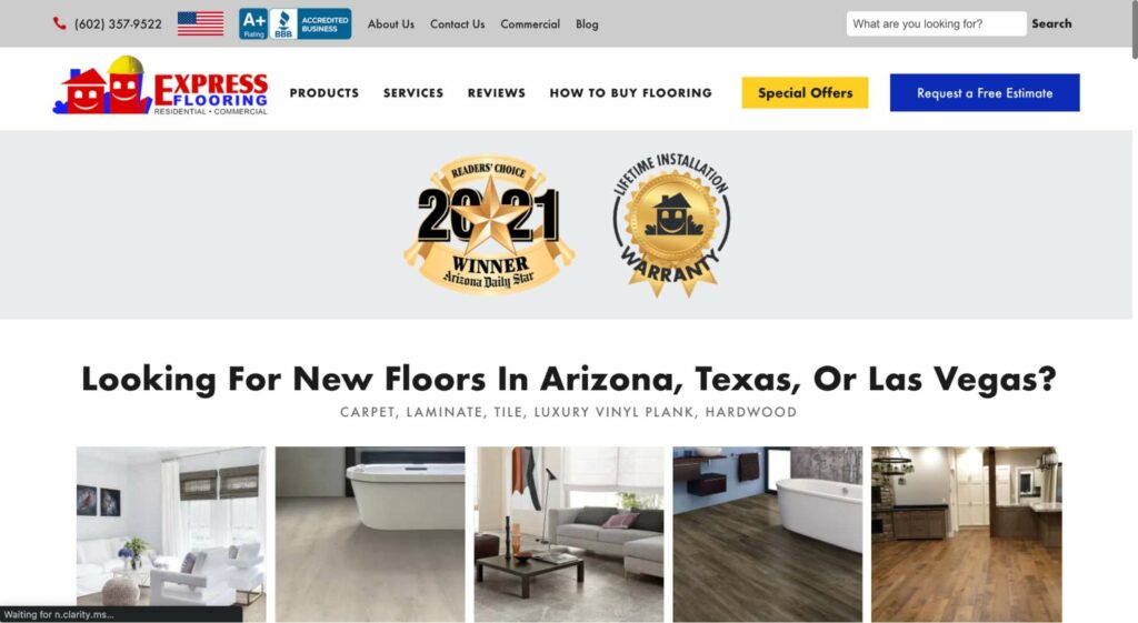 Express Flooring Phoenix Homepage