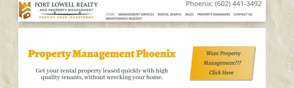 Fort Lowell Realty and Property Management Homepage
