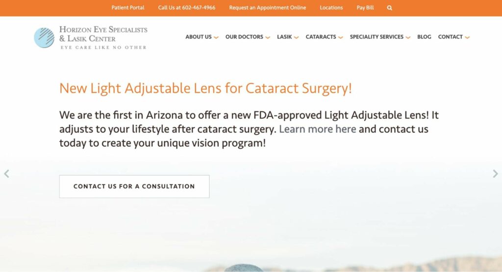 Horizon Eye Specialists & Lasik Center Homepage