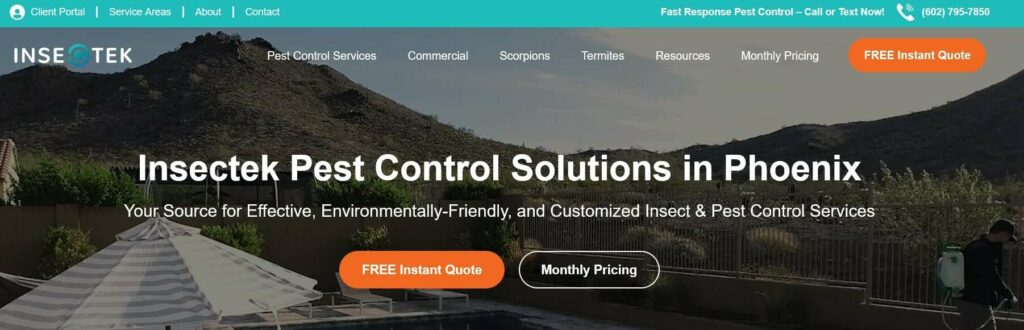 Insectek Pest Solutions Homepage