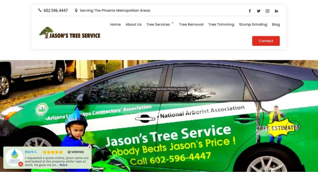 Jason's Tree Service Homepage