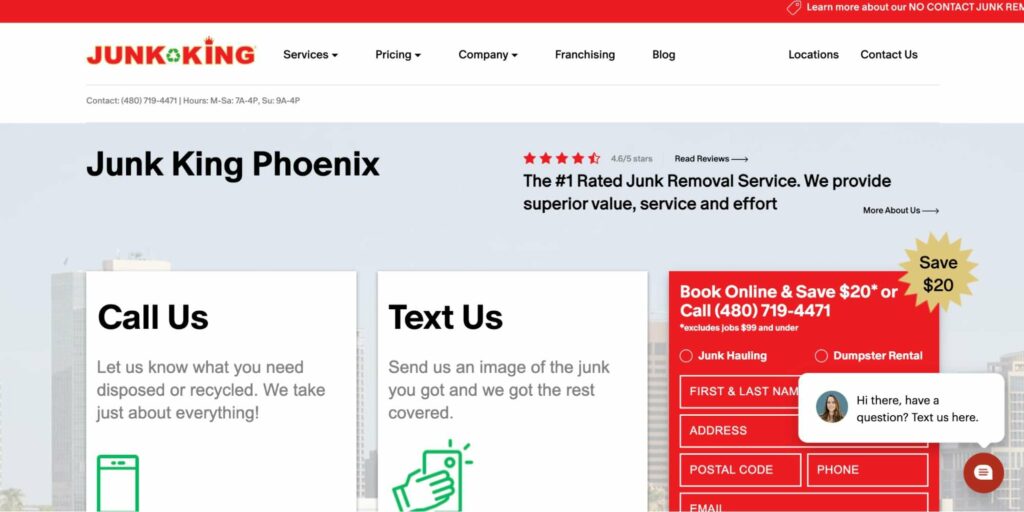 Junk King Phoenix Homepage