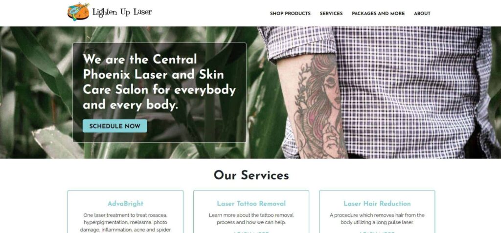 Lighten Up Laser Homepage