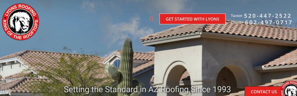 Lyons Roofing Homepage