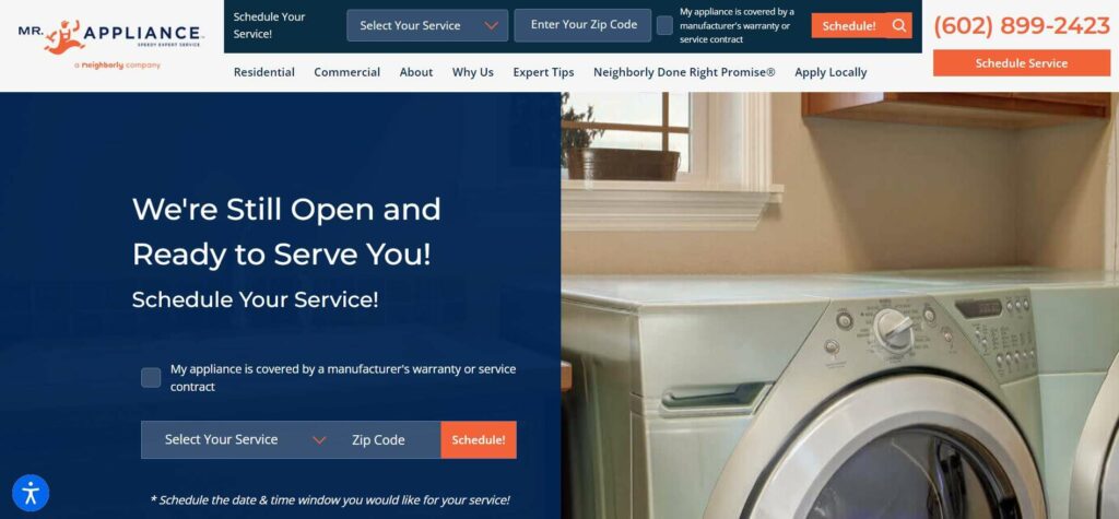 Mr. Appliance of West Phoenix Homepage
