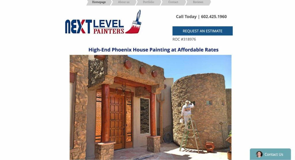 Next Level Painters Homepage