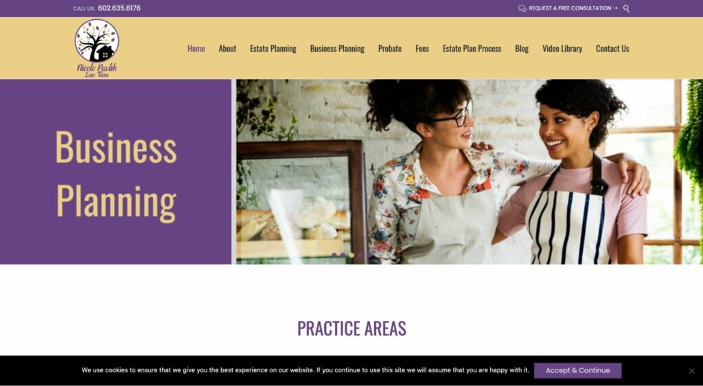 Nicole Pavlik Law Firm Homepage