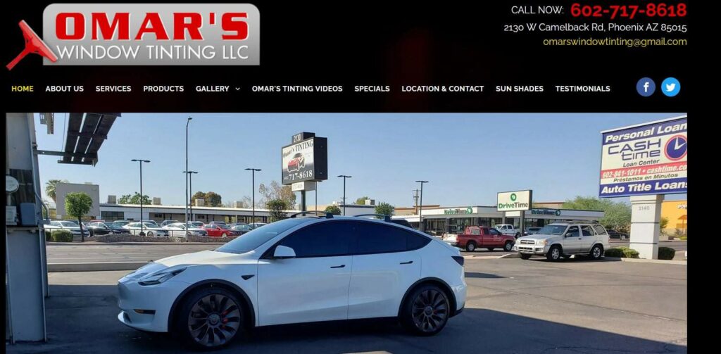 Omar’s Window Tinting Homepage