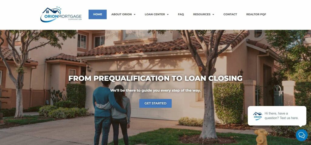 Orion Mortgage Homepage