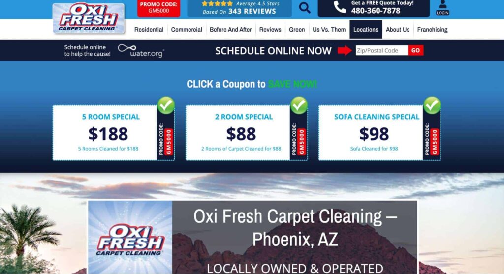 Oxi Fresh Carpet Cleaning Homepage