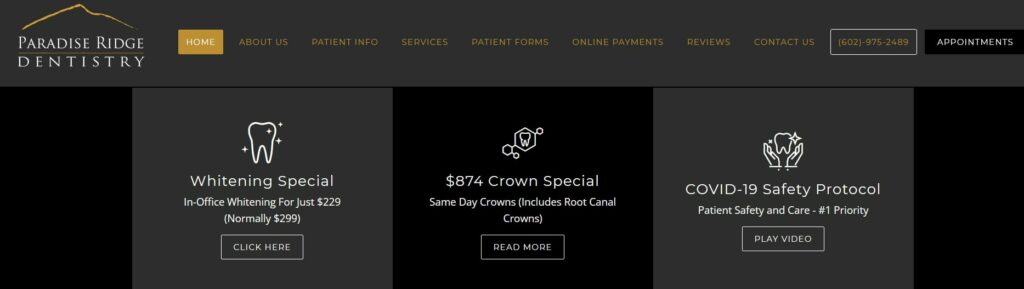 Paradise Ridge Dentistry Homepage