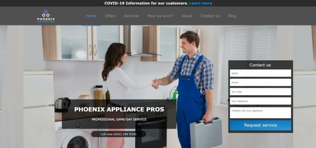 Phoenix Appliance Pros Homepage