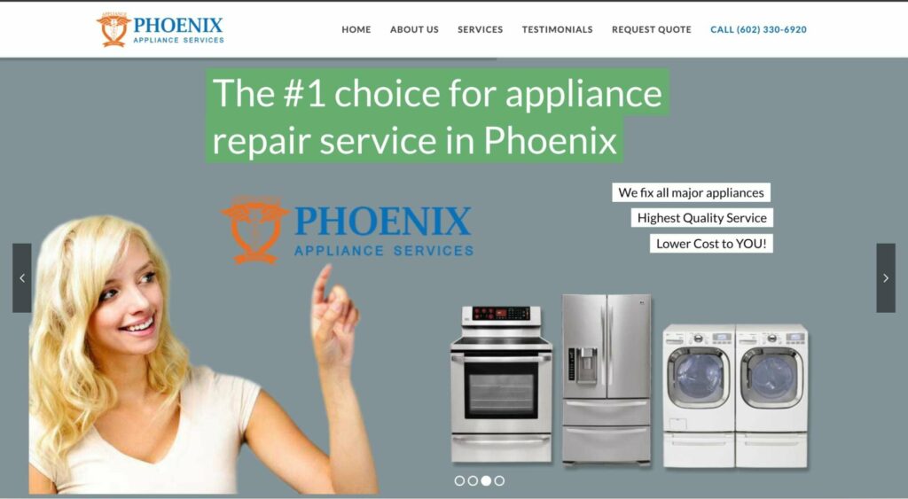 Phoenix Appliance Services Homepage