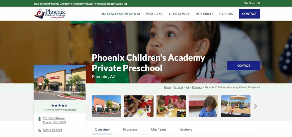 Phoenix Children’s Academy Private School Homepage