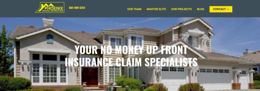 Phoenix Roofing Contractors Homepage