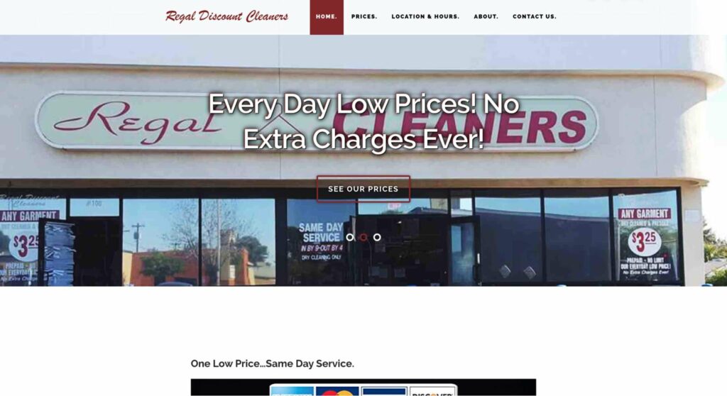Regal Discount Cleaners Homepage