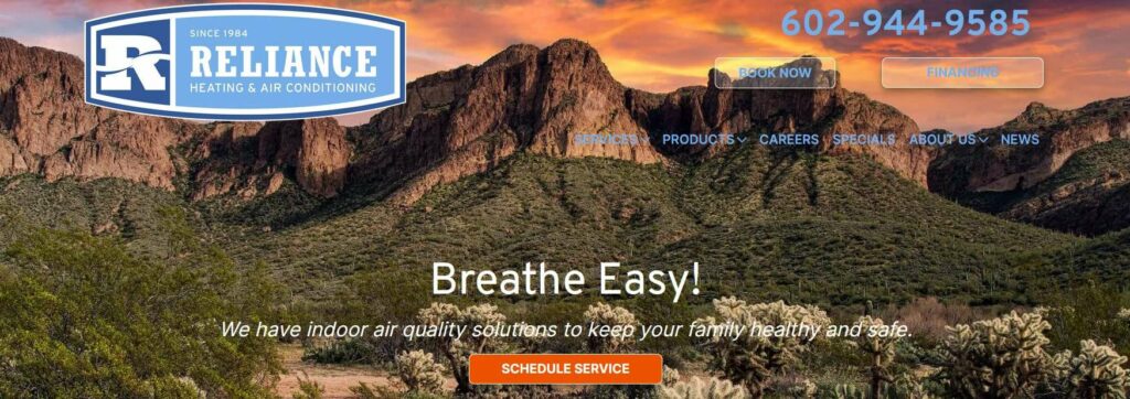 Reliance Heating and Air Conditioning Homepage