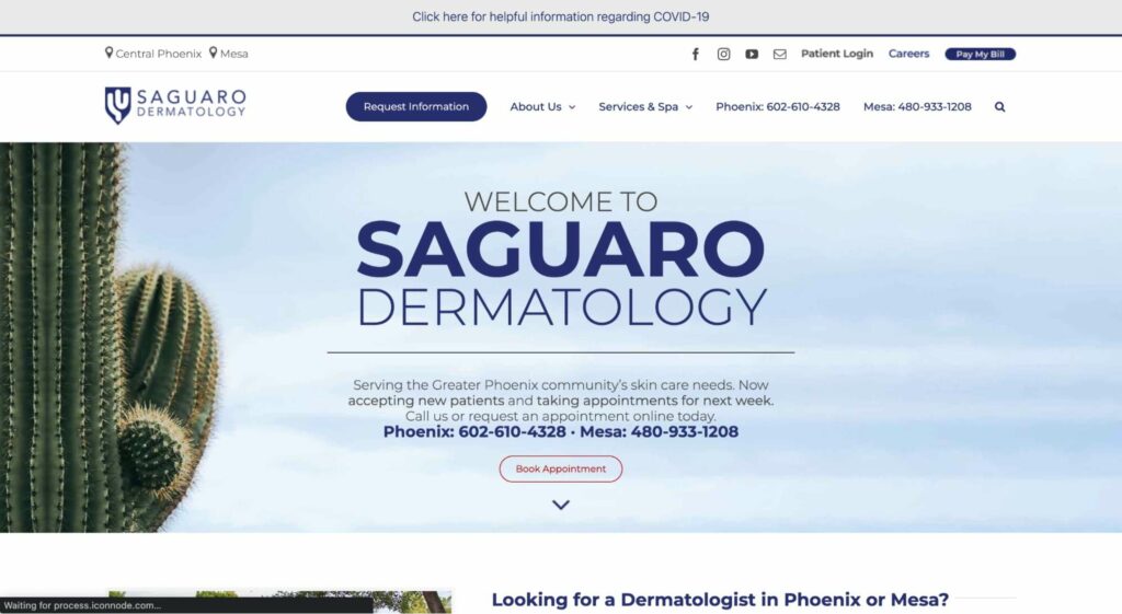 Saguaro Dermatology Homepage