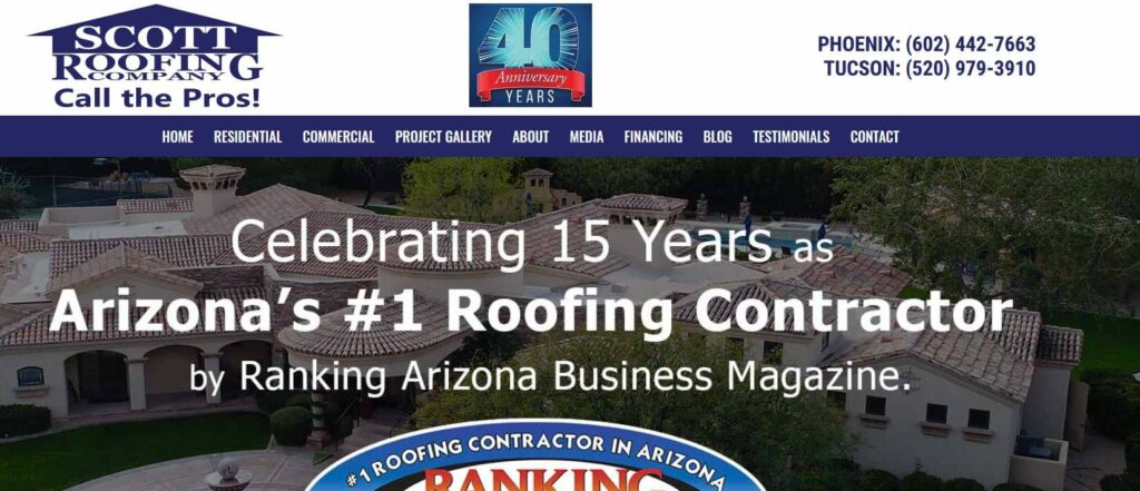 Scott Roofing Company Homepage