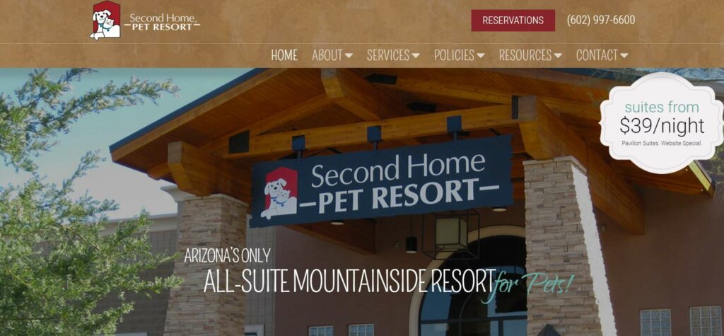 Second Home Pet Resort Homepage
