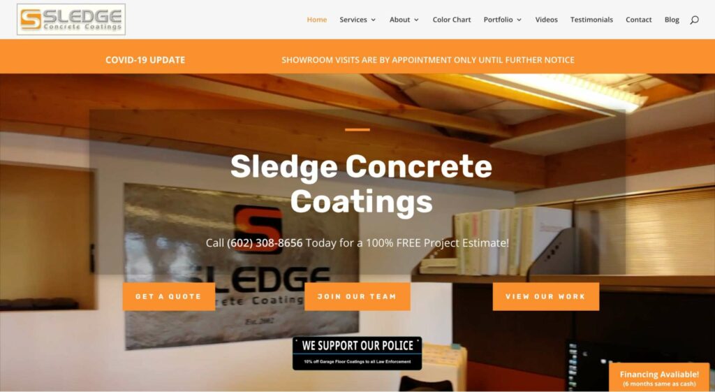 Sledge Concrete Coatings Homepage