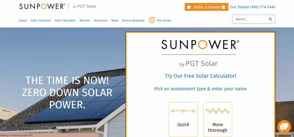 SunPower by PGT Solar Homepage