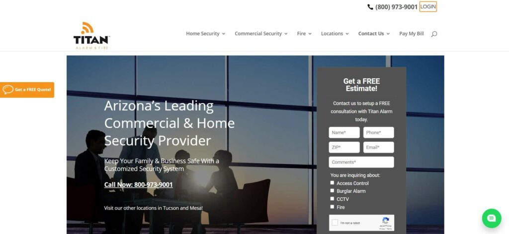 Titan Alarm Homepage