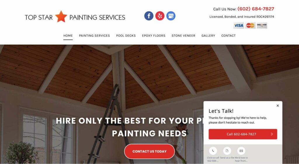 Top Star Painting Services Inc. Homepage