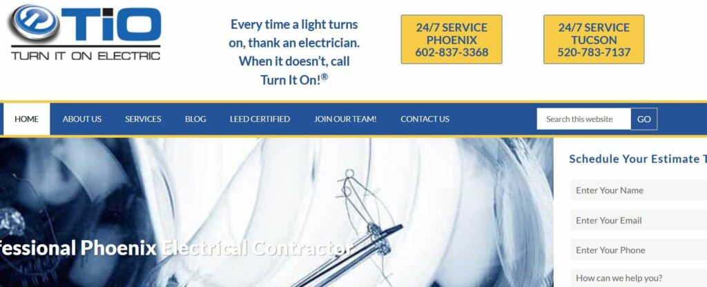 Turn It On Electric Homepage