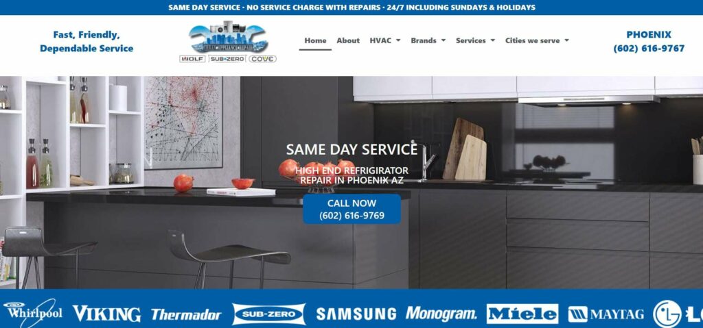 Urban Appliance Repair Homepage
